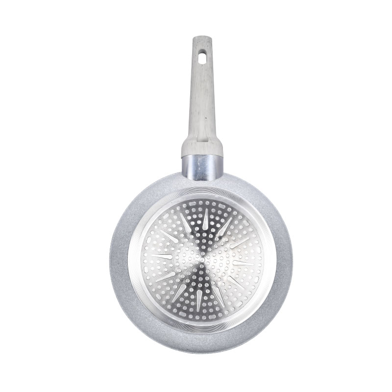 Soft Touch Kitchenware Juego de utensilios de cocina forjados con grano de madera de mármol