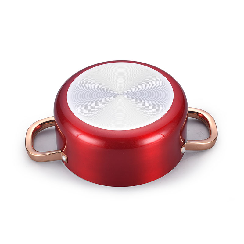 Macetas de cocción de cobre de acero inoxidable utensilios de cocina presionados