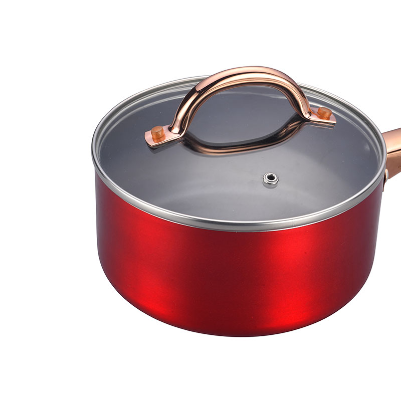 Macetas de cocción de cobre de acero inoxidable utensilios de cocina presionados