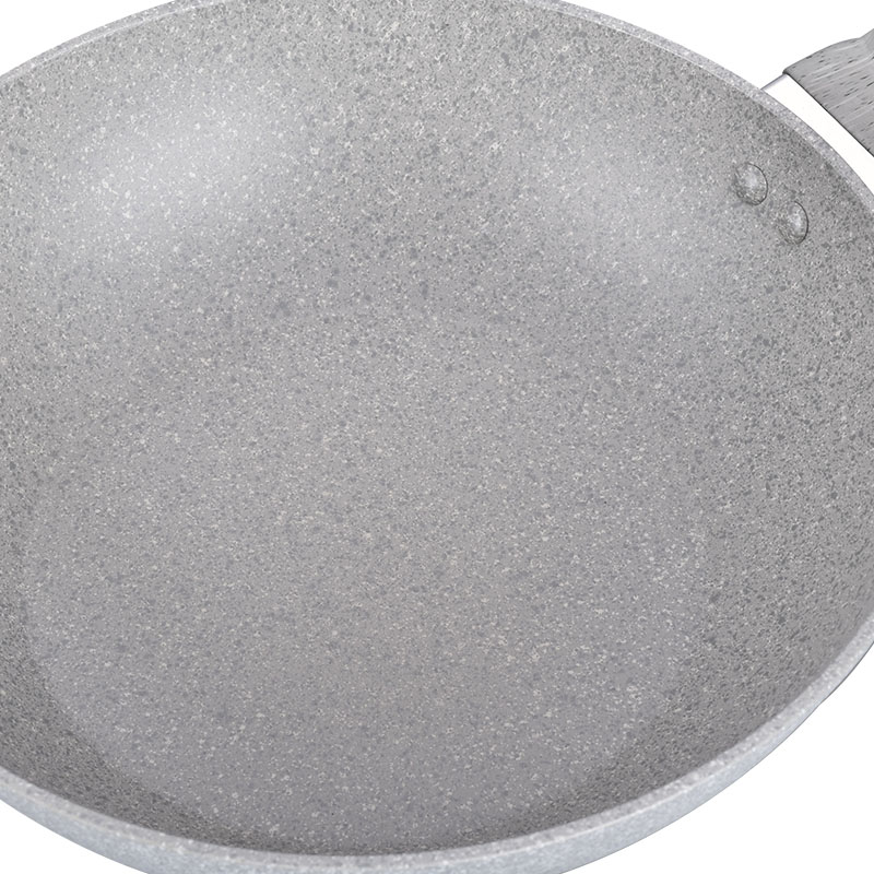 Soft Touch Kitchenware Juego de utensilios de cocina forjados con grano de madera de mármol