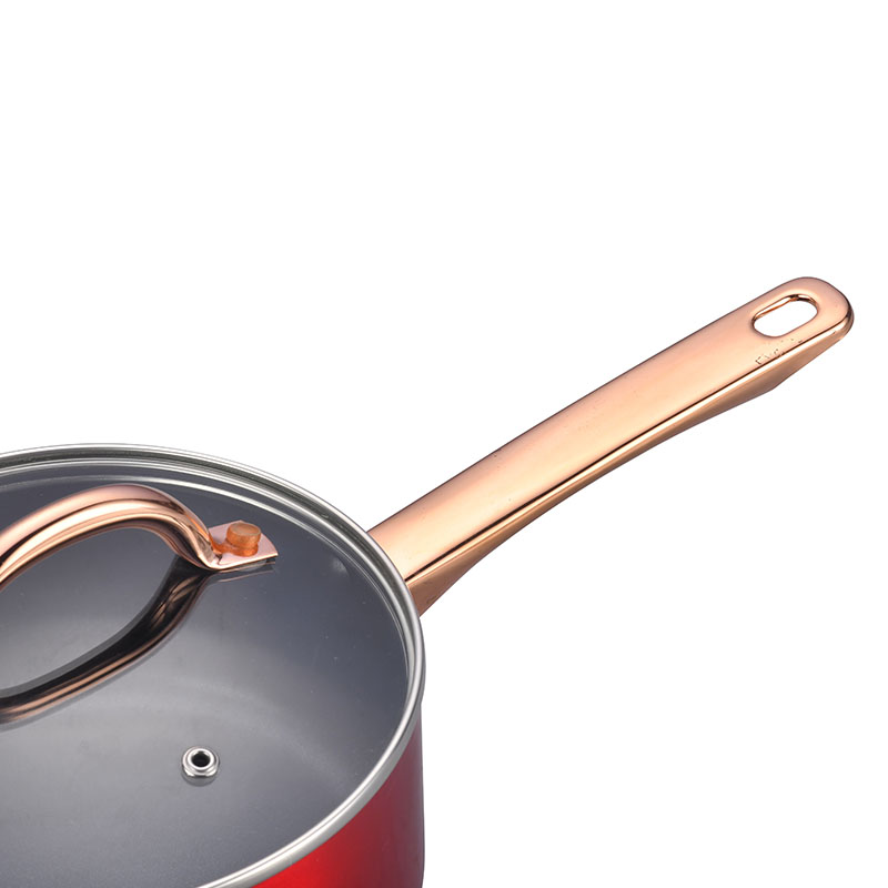 Macetas de cocción de cobre de acero inoxidable utensilios de cocina presionados