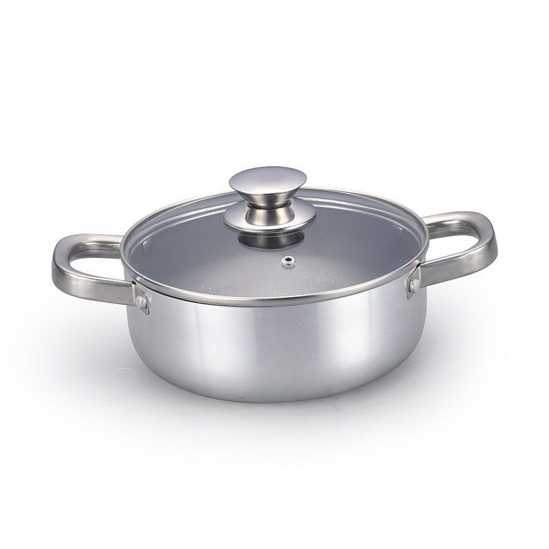 Juegos de cocina de acero inoxidable con tapas de vidrio