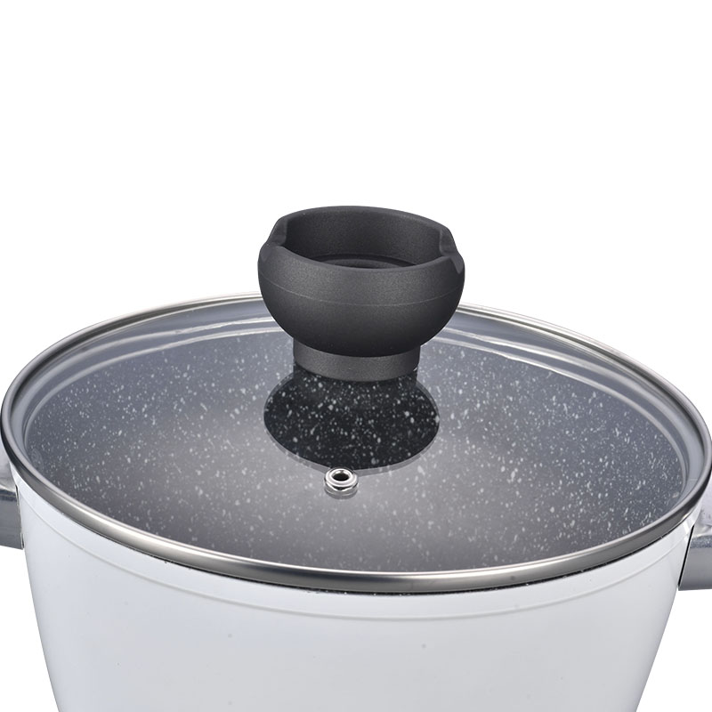 Utensilios de cocina de mango desmontable forjado de grano de madera con laca