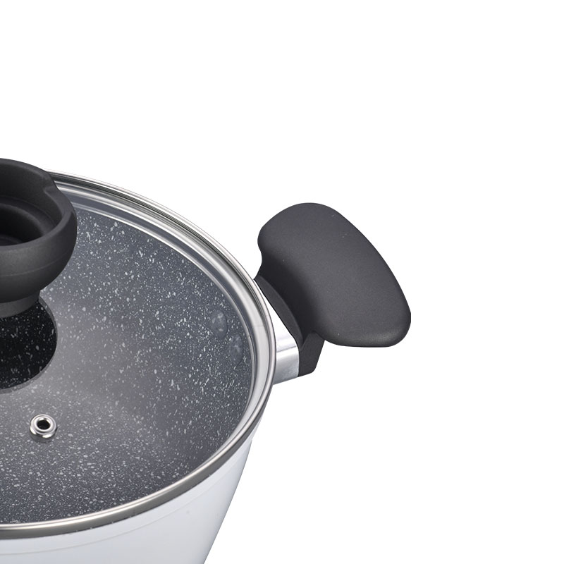 Utensilios de cocina de mango desmontable forjado de grano de madera con laca