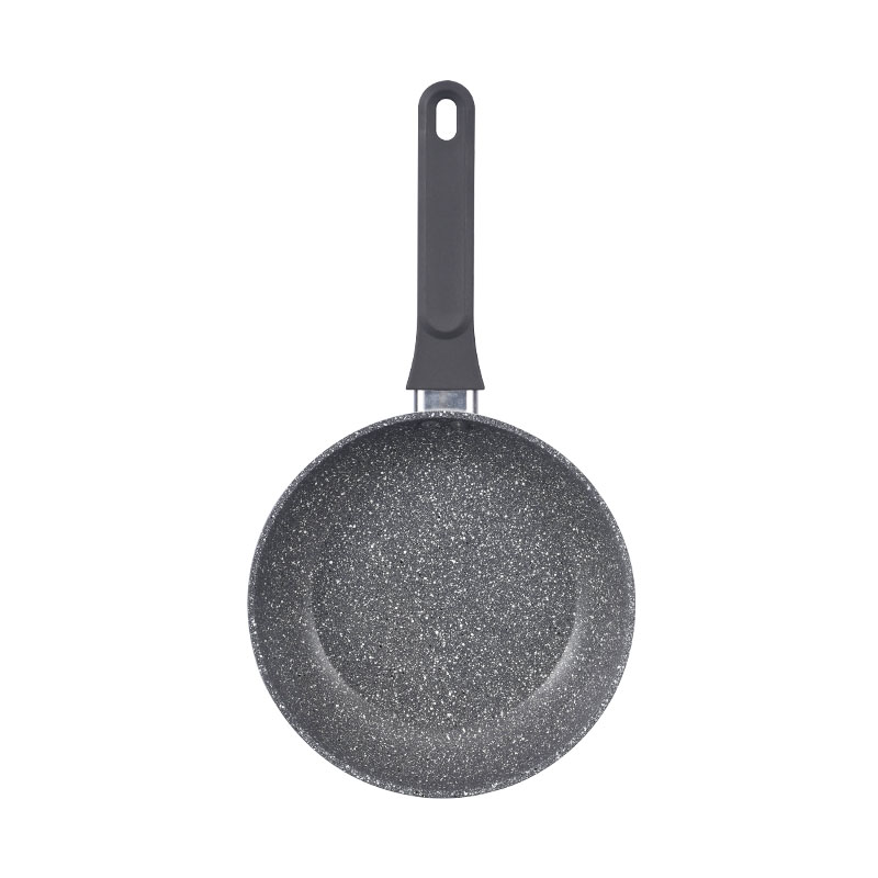 Utensilios de cocina de mango desmontable forjado de grano de madera con laca