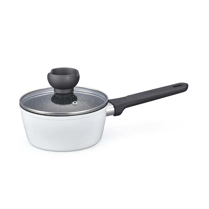 Utensilios de cocina de mango desmontable forjado de grano de madera con laca