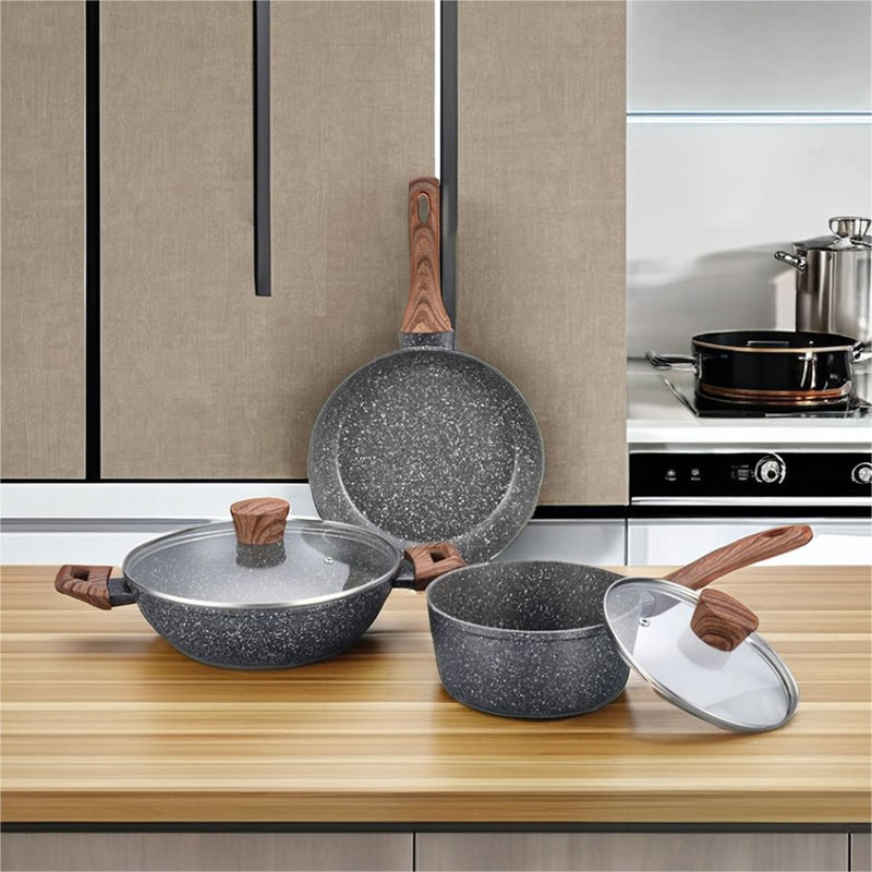 Hurnty Grey Stone Forged Good Non Stick -Cook utensilios de cocina de utensilios de cocina