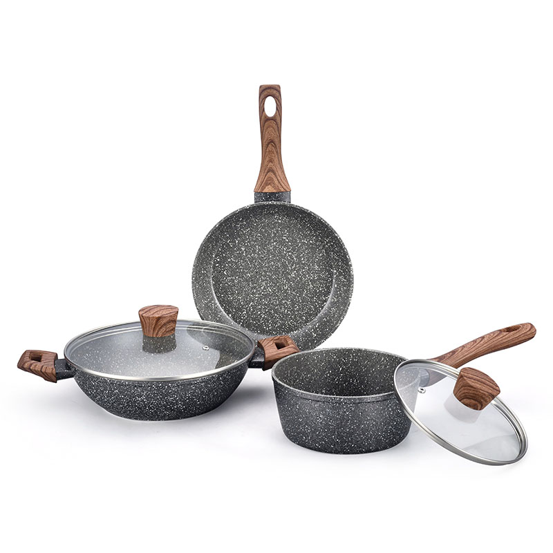 Hurnty Grey Stone Forged Good Non Stick -Cook utensilios de cocina de utensilios de cocina