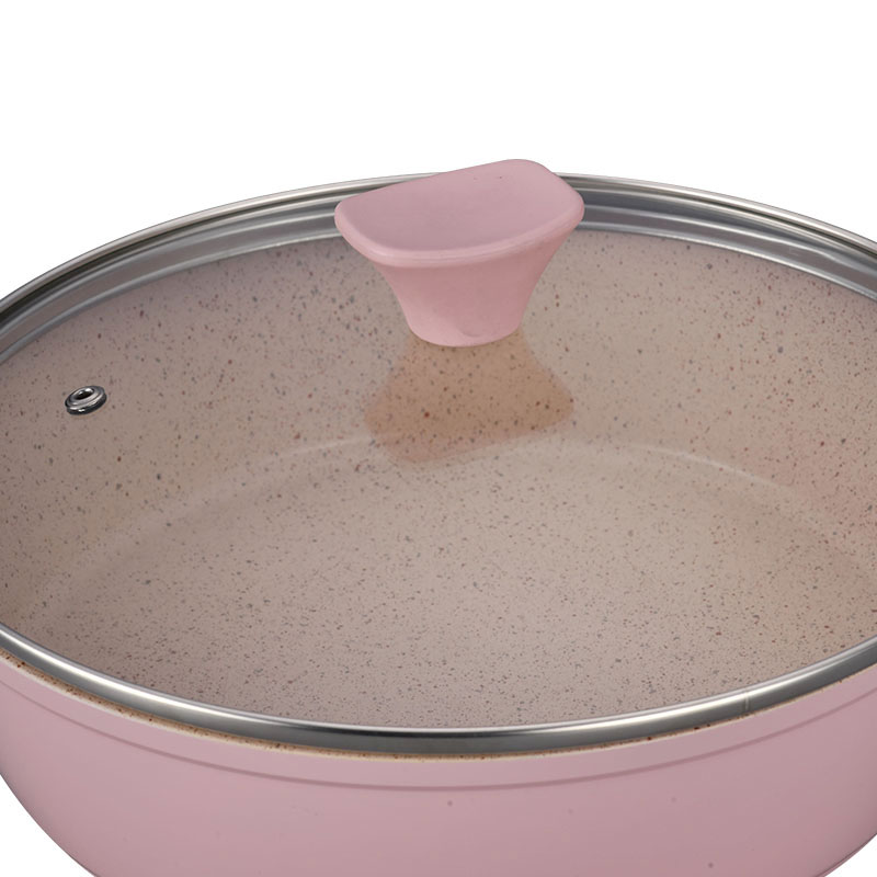 Guzo de olla de sartén resistente al calor de mármol Profesional