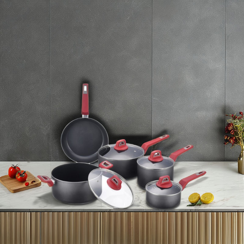 Juegos de cocina clásicos premium negros prensados
