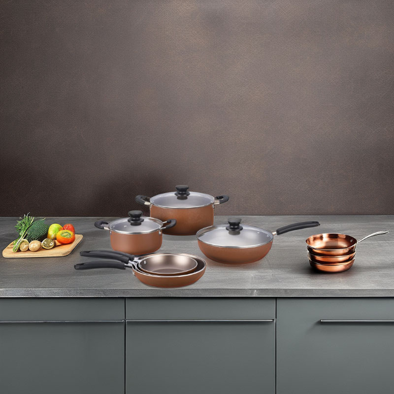 Potes de cocción de pintura de crujido especial utensilios de cocina presionados