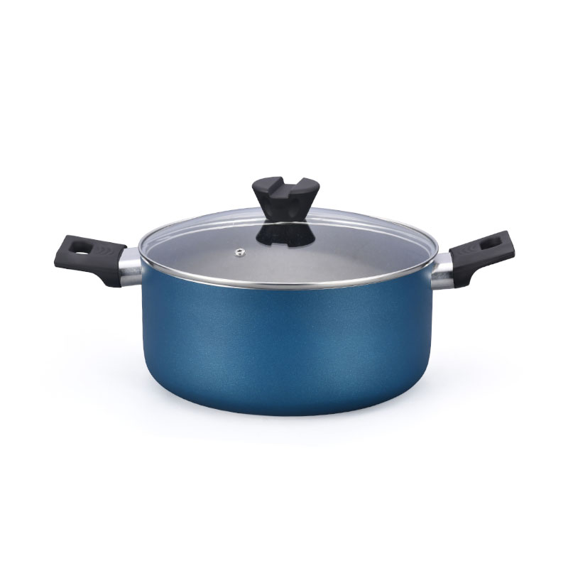Potes de cocción sin palos de mármol profesional utensilios de cocina forjados