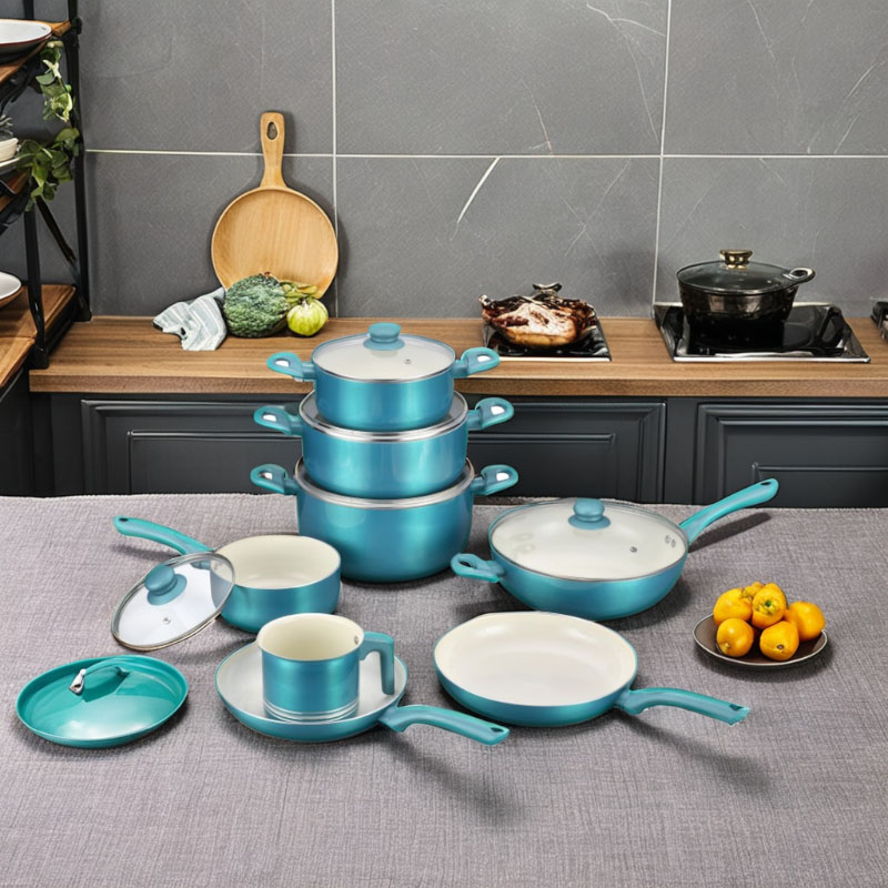 Telamon Celestial Blue Series Cubreting de cerámica Conjunto de utensilios de cocina