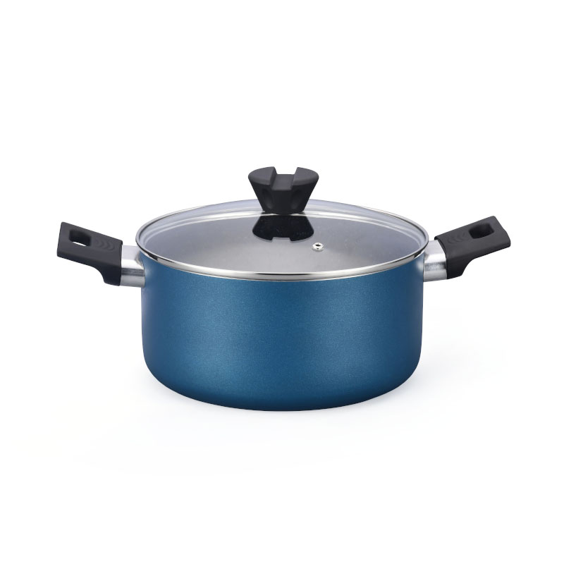 Potes de cocción sin palos de mármol profesional utensilios de cocina forjados