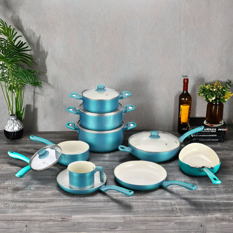 Telamon Celestial Blue Series Cubreting de cerámica Conjunto de utensilios de cocina