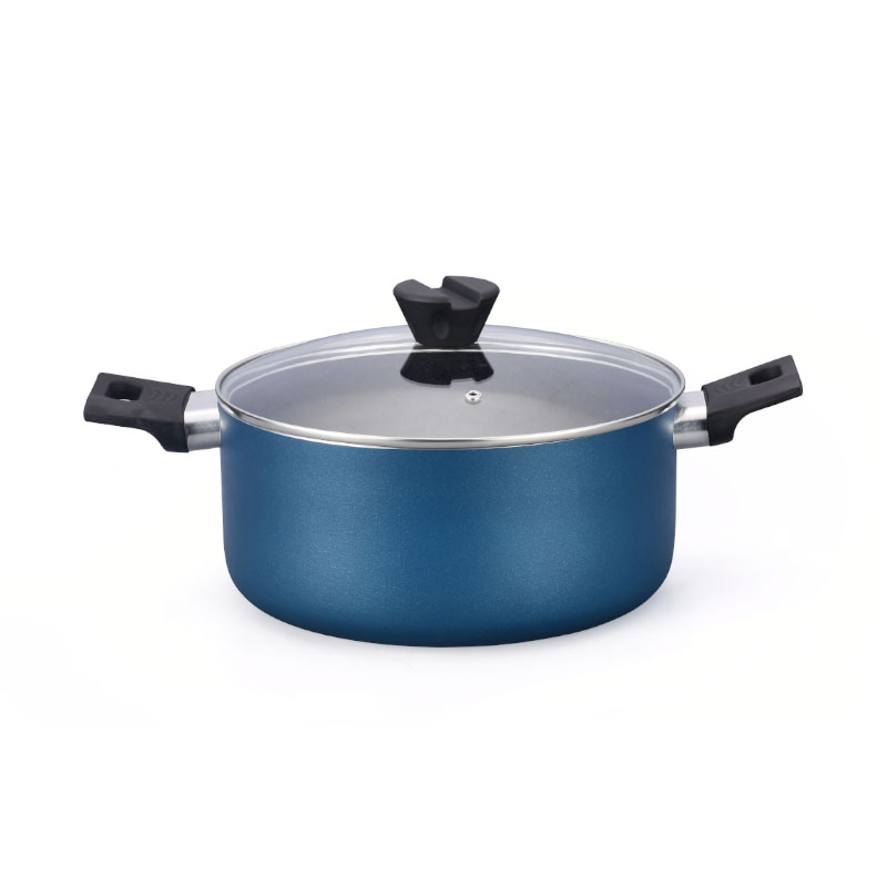 Potes de cocción sin palos de mármol profesional utensilios de cocina forjados