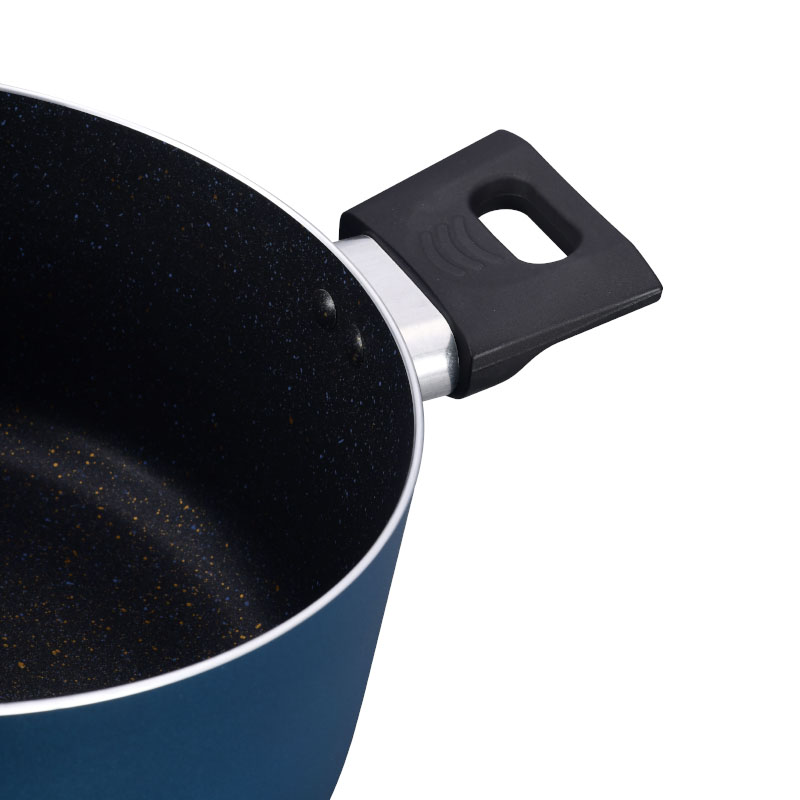Potes de cocción sin palos de mármol profesional utensilios de cocina forjados