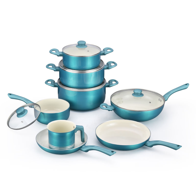 Telamon Celestial Blue Series Cubreting de cerámica Conjunto de utensilios de cocina