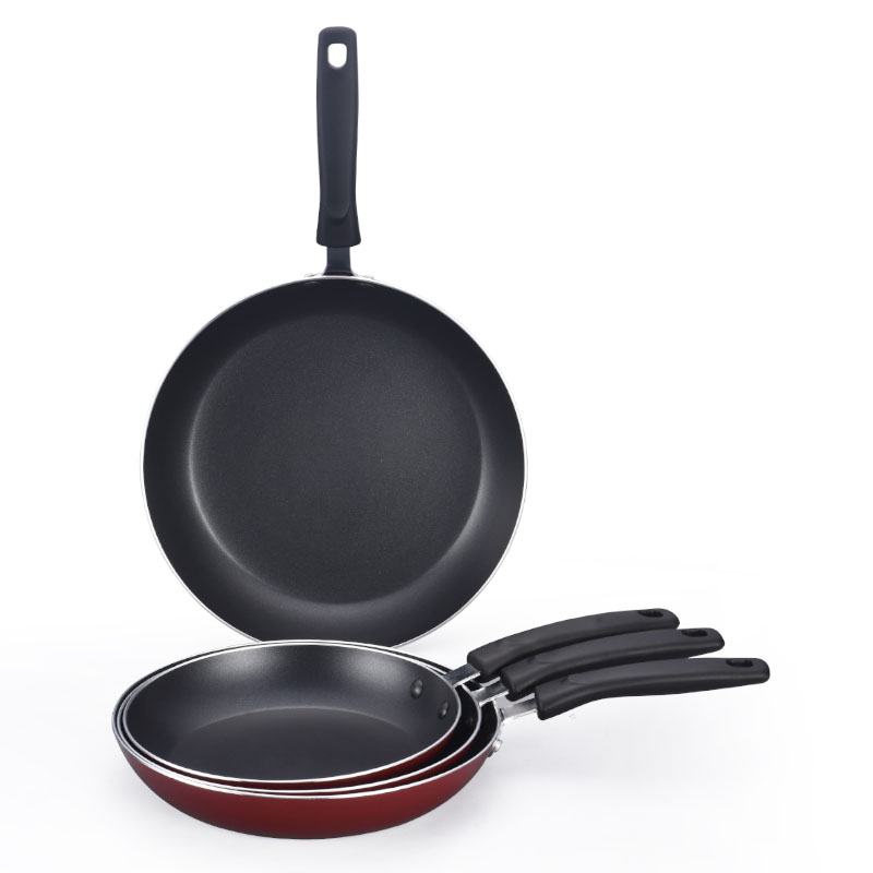 Hignos de cocina de sartén de bakelita negra con metal fuerte
