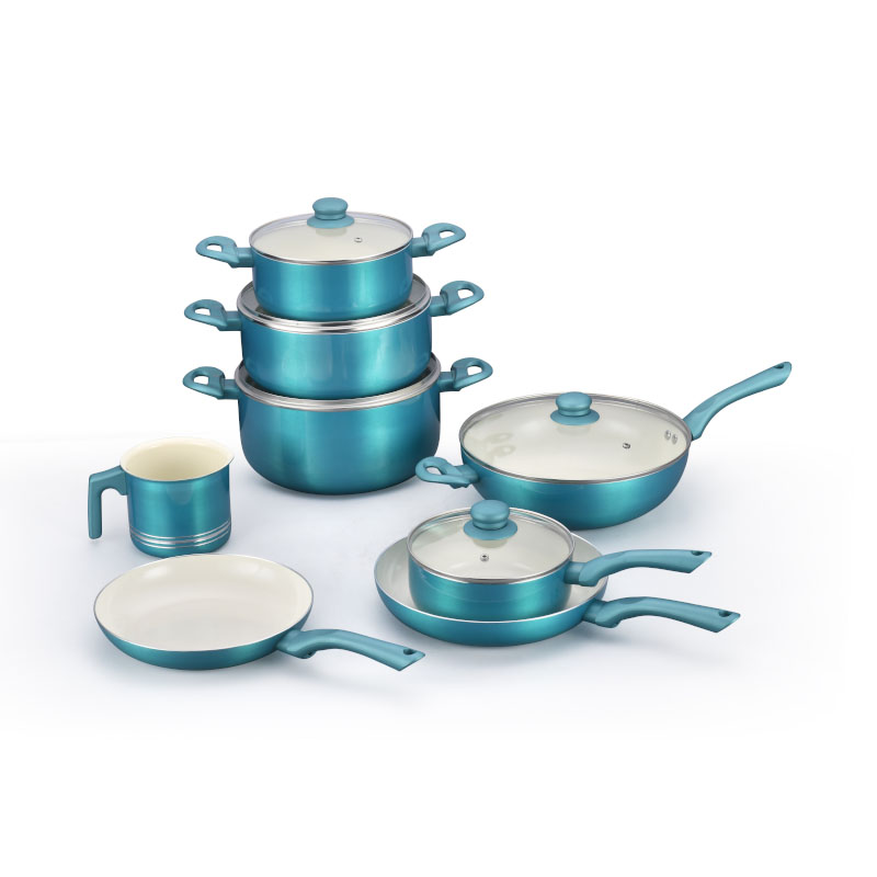 Telamon Celestial Blue Series Cubreting de cerámica Conjunto de utensilios de cocina