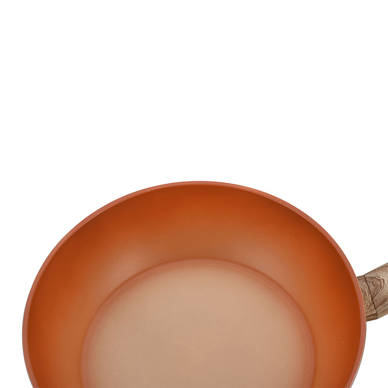 Pot Juego de cooks de cocción sin barra con grano de madera