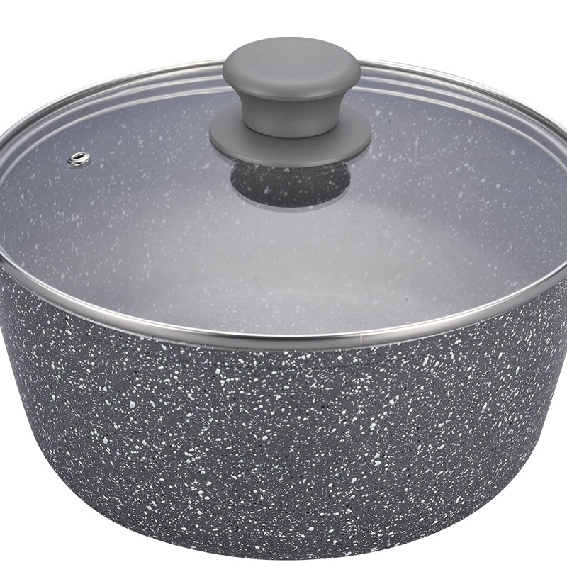 Garantillas de cocción con toque suave de mármol grises de cocina forjadas