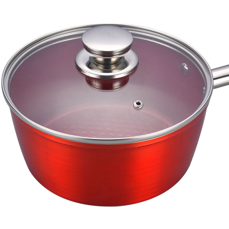 Ollas y sartenes de acero inoxidable martillado con utensilios de cocina forjados