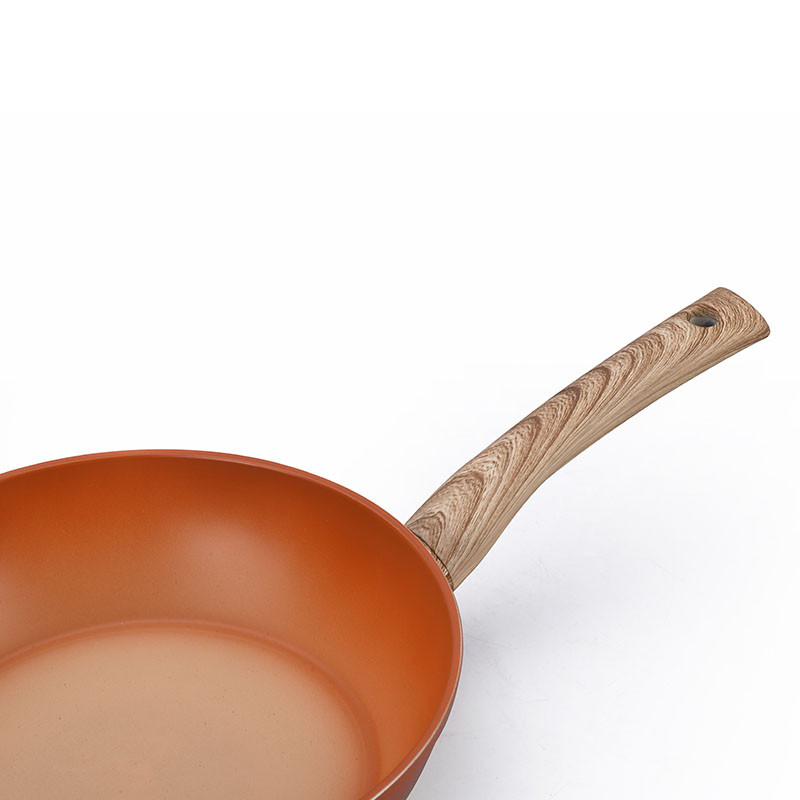 Pot Juego de cooks de cocción sin barra con grano de madera