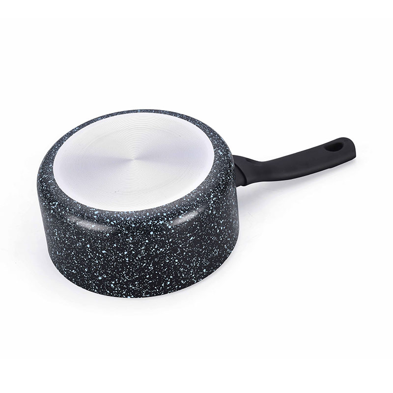 Potes de cocina negros negros premium sin hojas de cocina presionadas