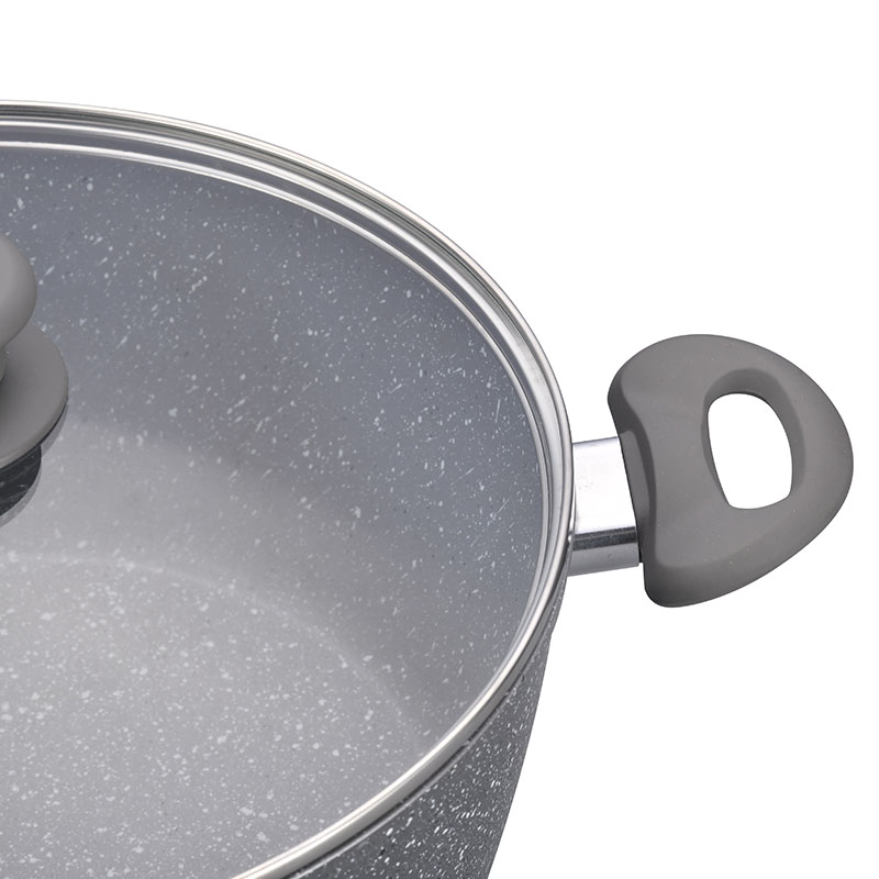 Juegos de cocina de mármol suave táctil con toque forjado