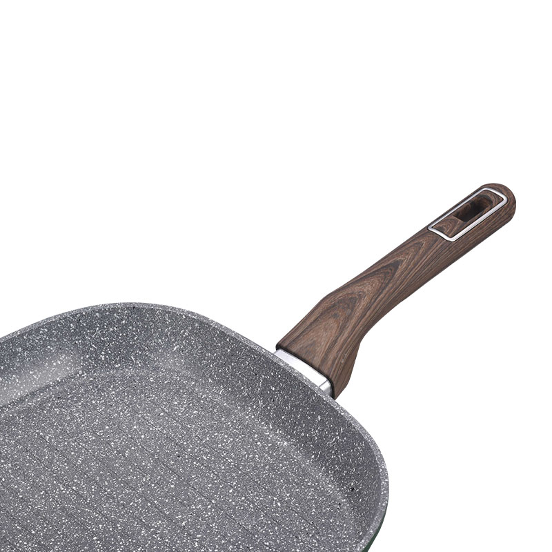 Hoques de cocción sin palos de piedra gris oscuro utensilios de cocina forjados