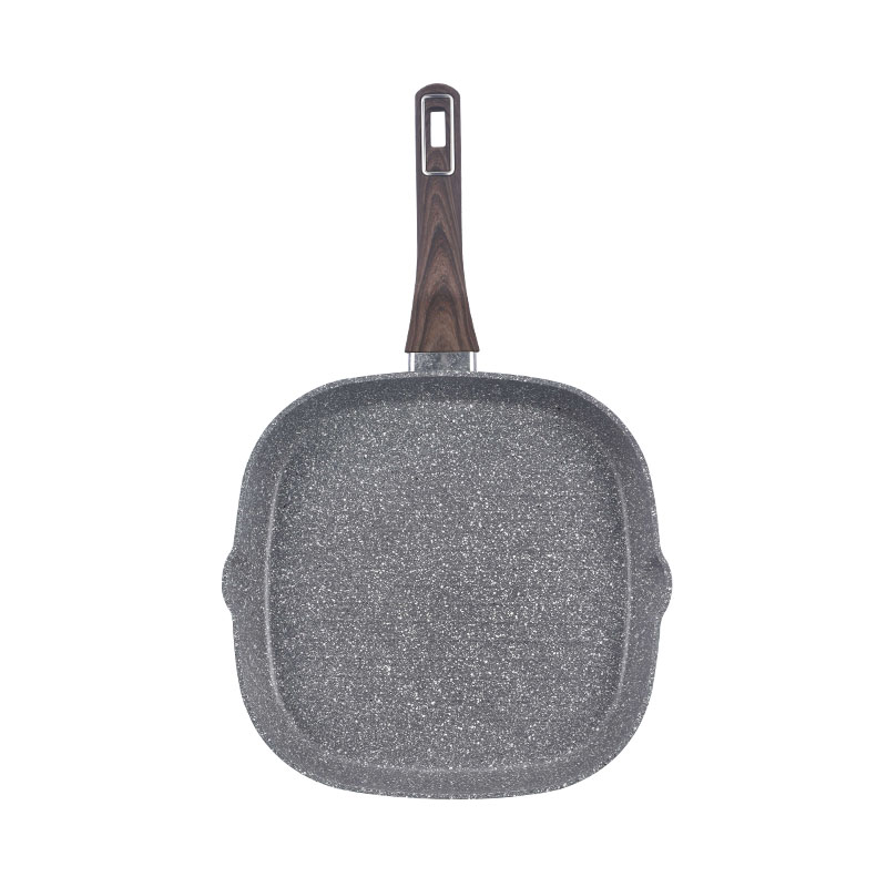 Hoques de cocción sin palos de piedra gris oscuro utensilios de cocina forjados