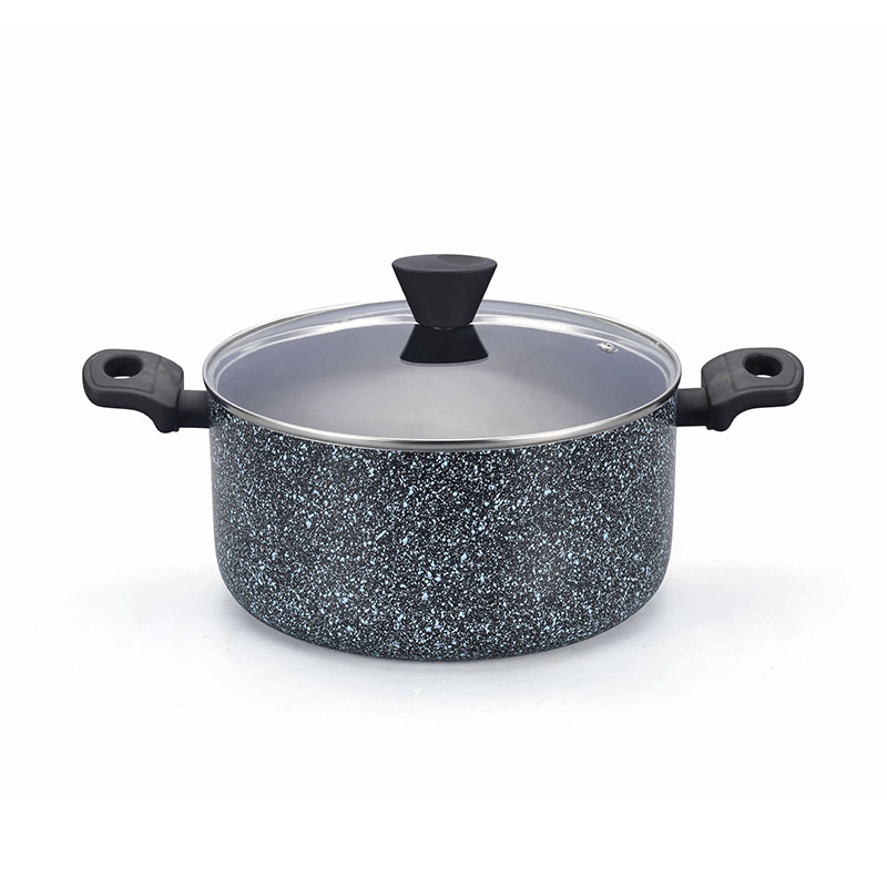 Potes de cocina negros negros premium sin hojas de cocina presionadas