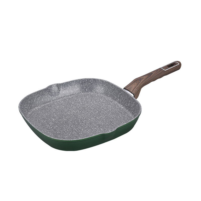Hoques de cocción sin palos de piedra gris oscuro utensilios de cocina forjados