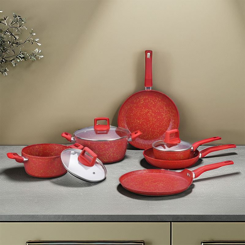 Telamon Red Golden Thread Weave Bat -Cookware de utensilios de cocina