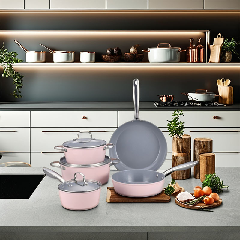 Guzo de olla de cerámica de acero inoxidable utensilios de cocina forjados