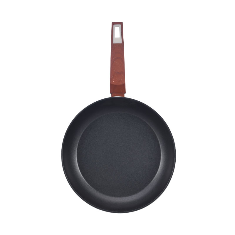 Mango de madera como ollas de aluminio y sartenes utensilios de cocina forjados