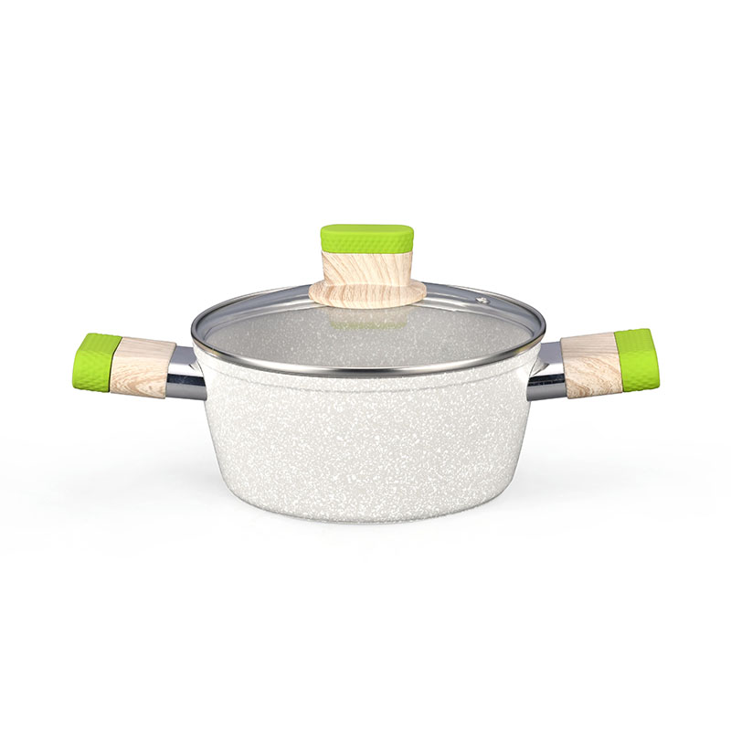 Kitchenware Juego de utensilios de cocina forjados de mármol con colorido ornamental
