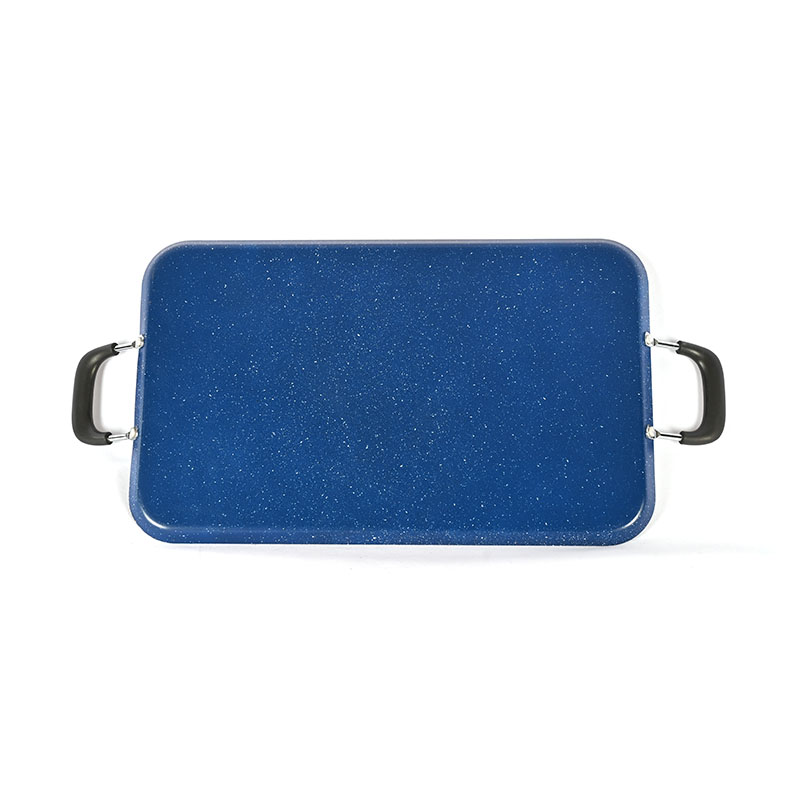 Utensilios de cocina rectangulares de mármol con mango de metal