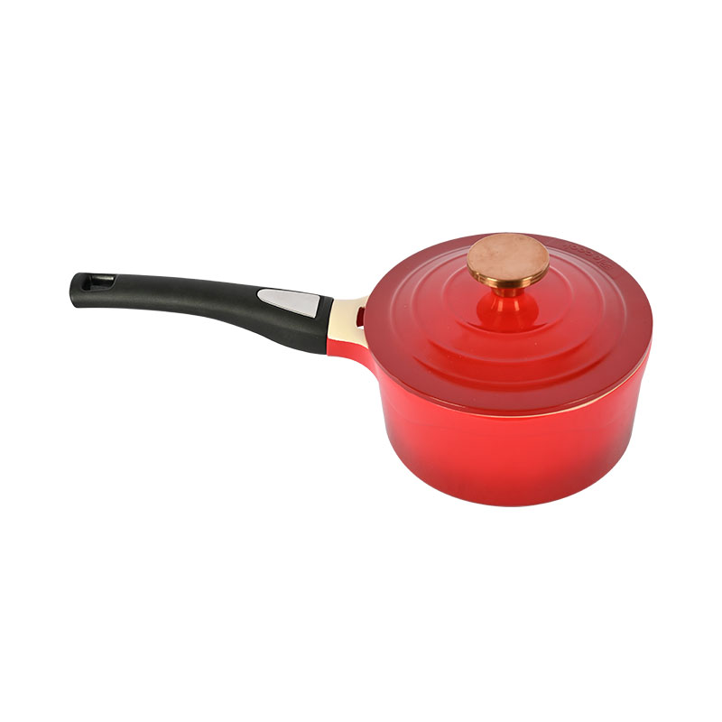 Juego de cocina de cerámica roja Muerto de cocina fundido con tapa