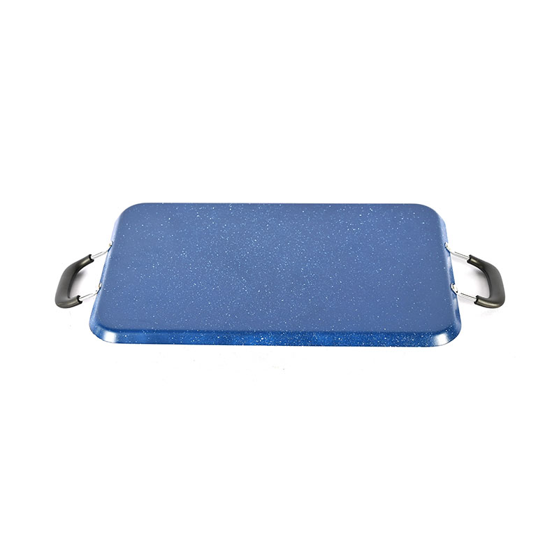 Utensilios de cocina rectangulares de mármol con mango de metal