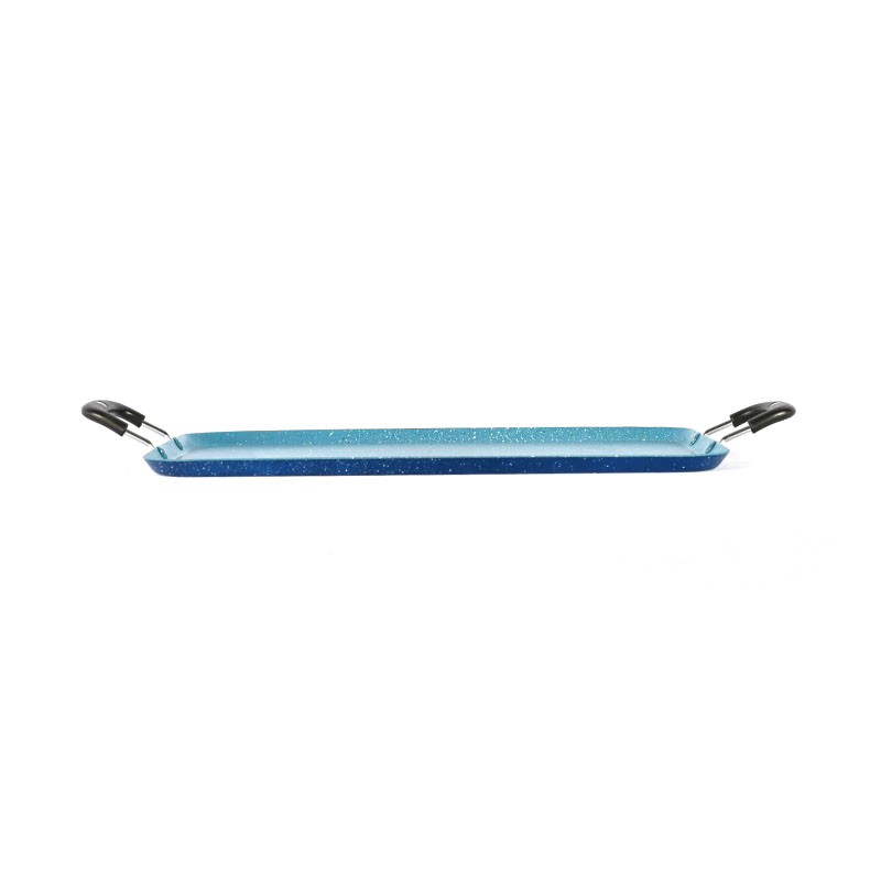 Utensilios de cocina rectangulares de mármol con mango de metal