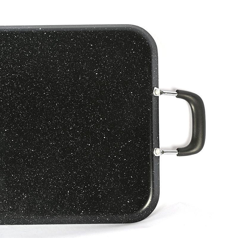 Utensilios de cocina rectangulares de mármol con mango de metal