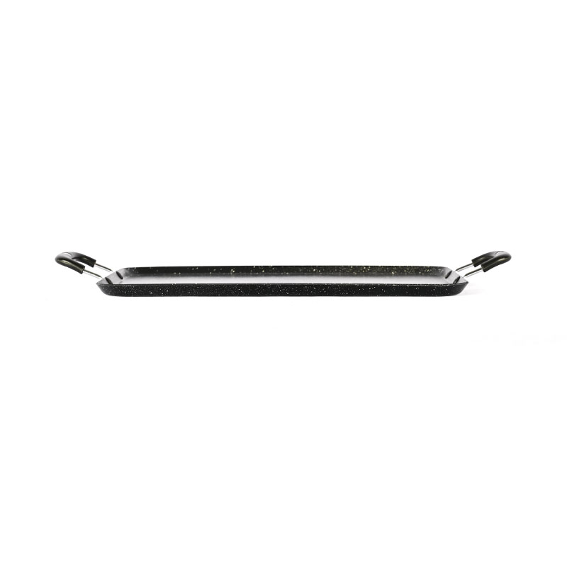 Utensilios de cocina rectangulares de mármol con mango de metal