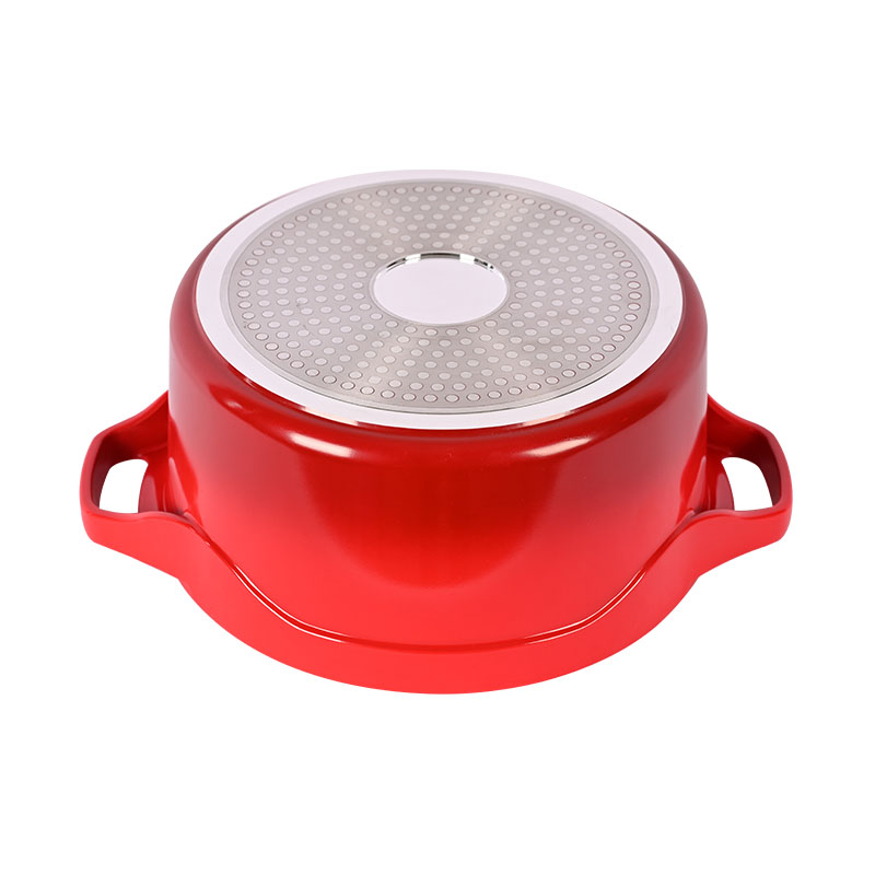 Juego de cocina de cerámica roja Muerto de cocina fundido con tapa