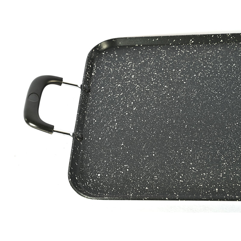 Utensilios de cocina rectangulares de mármol con mango de metal