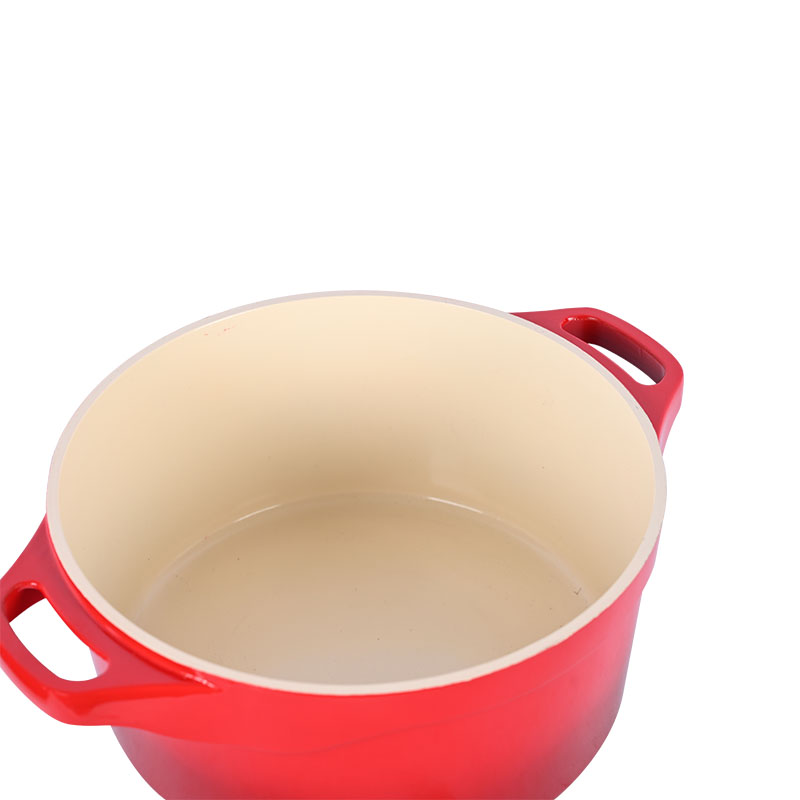 Juego de cocina de cerámica roja Muerto de cocina fundido con tapa