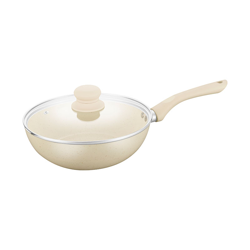 Beige Set Pot como utensilios de cocina presionados con manija desmontable