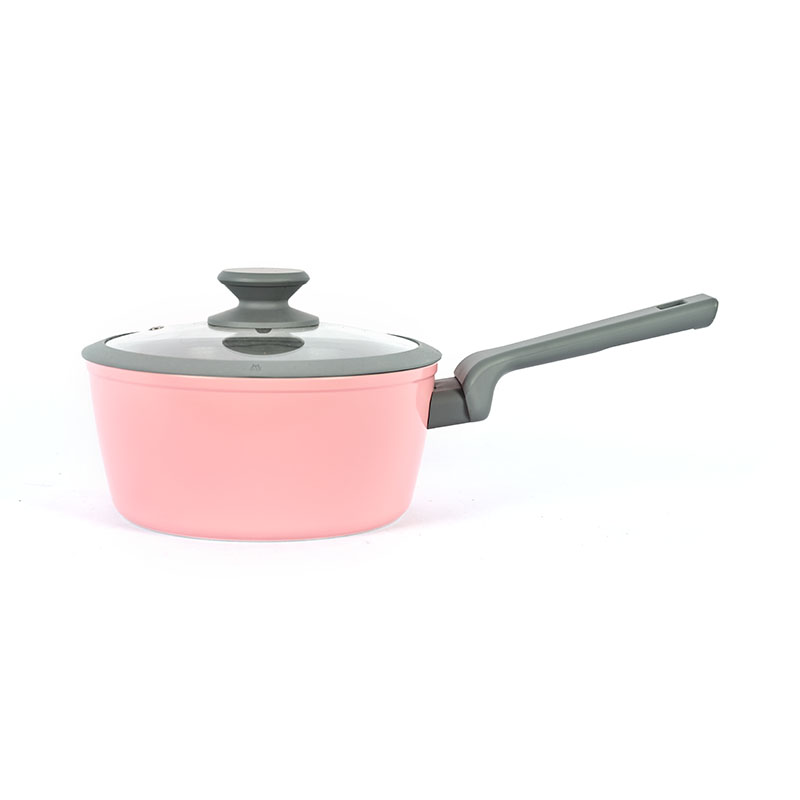 Telamon Pink & Grey Chic Cubriz de cerámica Cocina Forjada Juego de utensilios