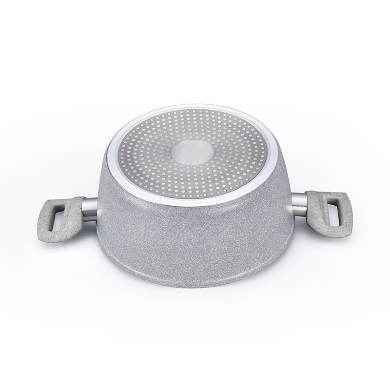 Soft Touch Kitchenware Juego de utensilios de cocina forjados con grano de madera de mármol